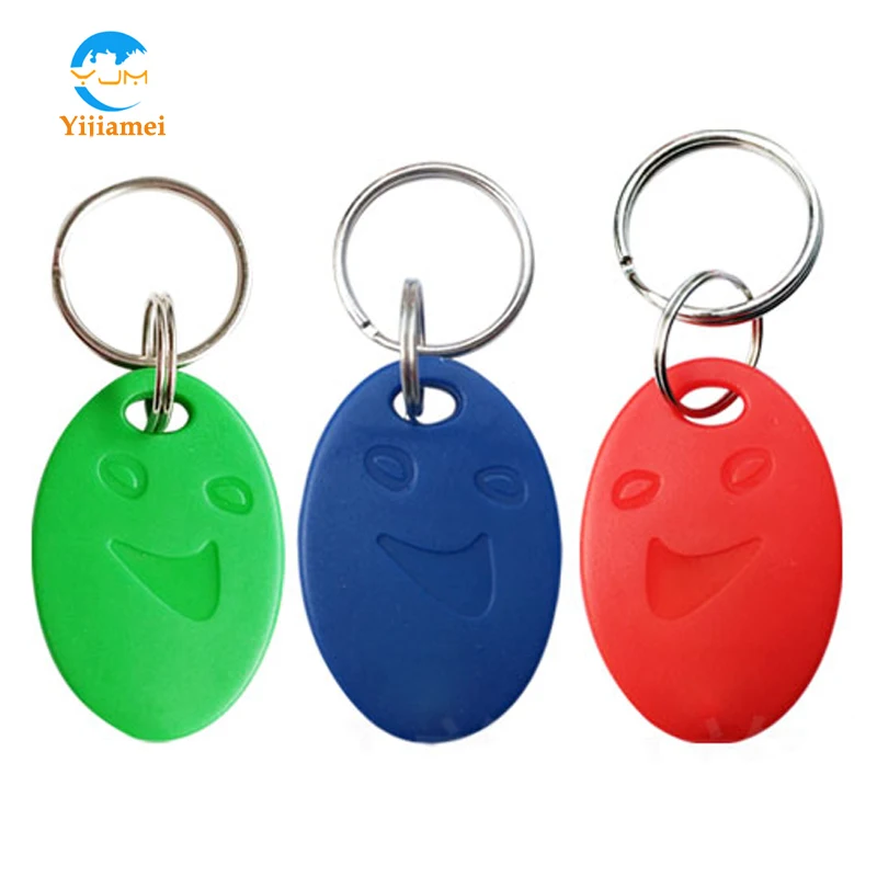 Smile Тип радиочастотные бирки для ключей Брелоки ABS Материал метки с 125 кГц рабочая частота, которые используются для контроля доступа