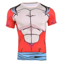 Plus Size 2016 Men t-shirt Summer Style Classic Anime Men’s tshirt Cartoon Dragon Ball Saiyan Goku 3D t shirt Tees Tops