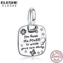 Fit Original Pandora Charms Bracelet 925 Sterling Silver Bead Charm Pave Crystal In Square Pendant Beads DIY Jewelry Making Gift Fit Original Pandora Charms Bracelet 925 Sterling Silver Bead Charm Pave Crystal In Square Pendant Beads DIY Jewelry Making Gift