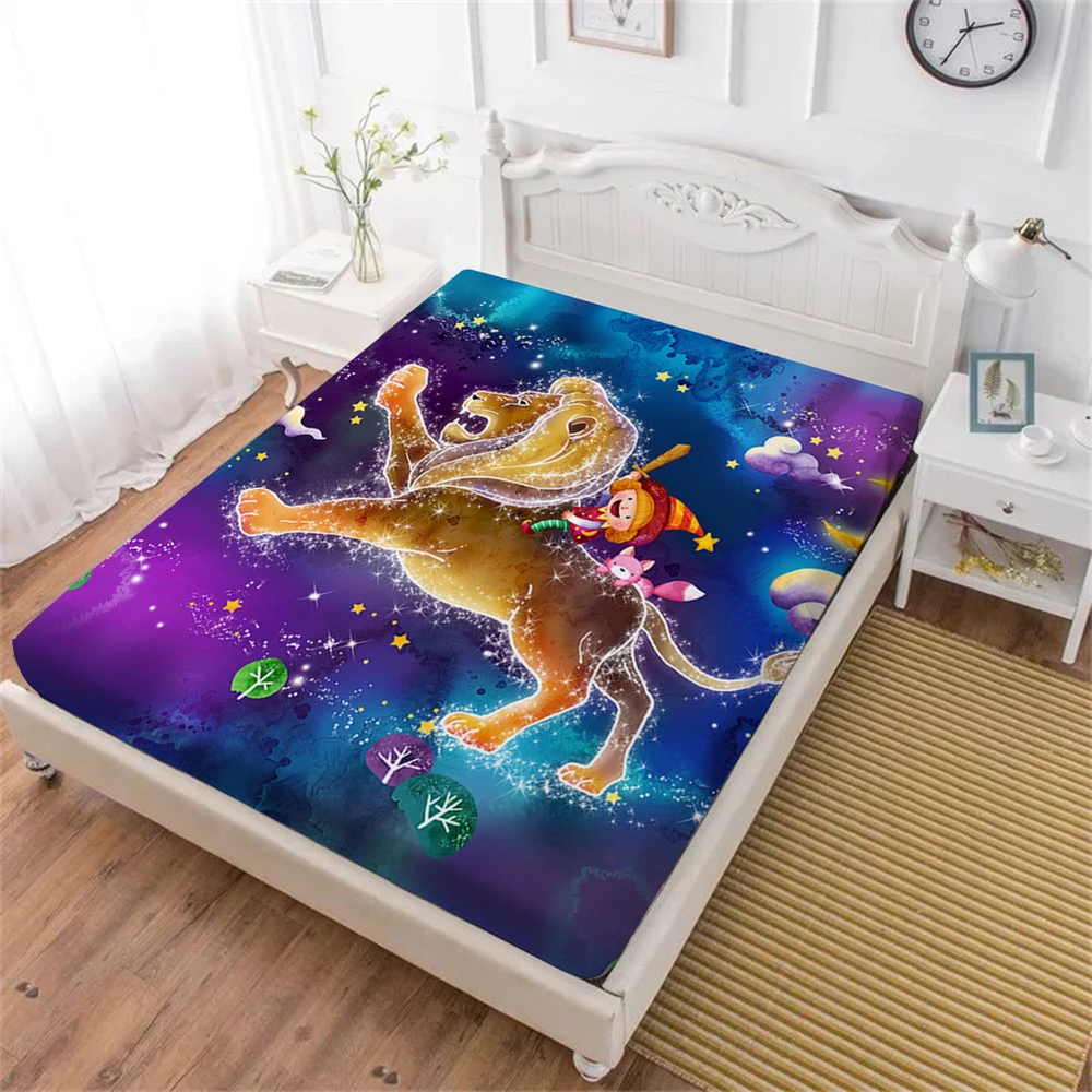 Постельное белье Dreamlike с изображением Лео из двенадцати созвездий простыня