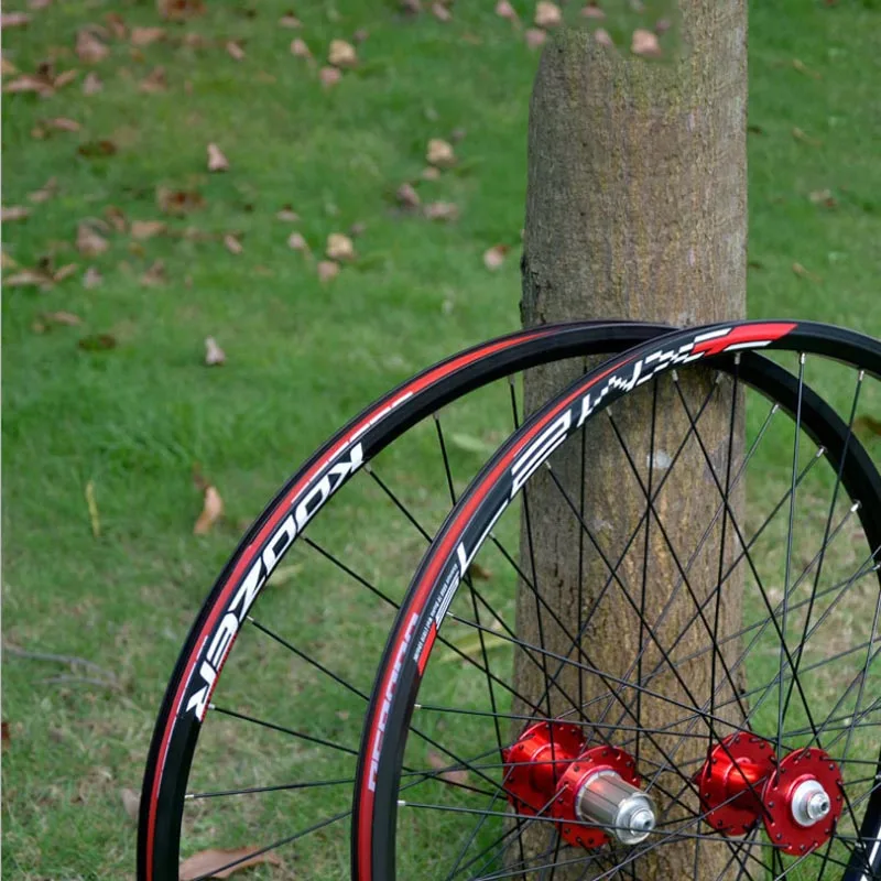 Excellent KOOZER Mountain Bike Wheels 27.5 XM27.5 650B Four Palin 72 Ring Flower Drum Disc Brake Six Nails Mtb Bike Wheel 32H 4