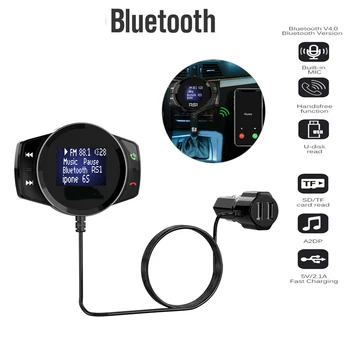 

For Bluetooth Wireless USB Car Kit LCD SD FM Transmitter MP3 Player Magnet Handsfree