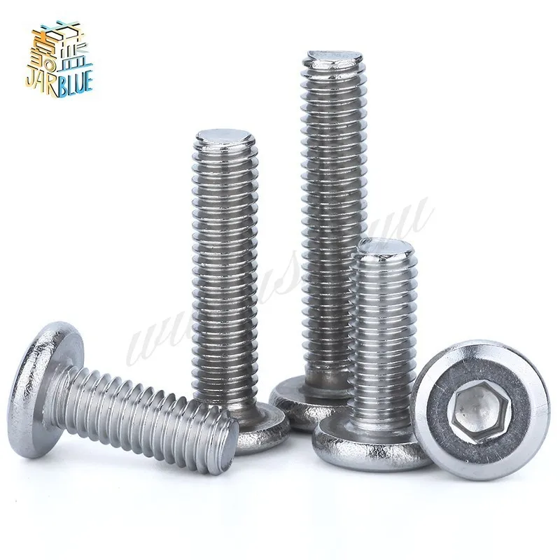 

2-20pcs Down Side Screw [M4 M5 M6 M8] 304 Stainless Steel Hypotenuse Flat Head Hex Drive Furniture Screws