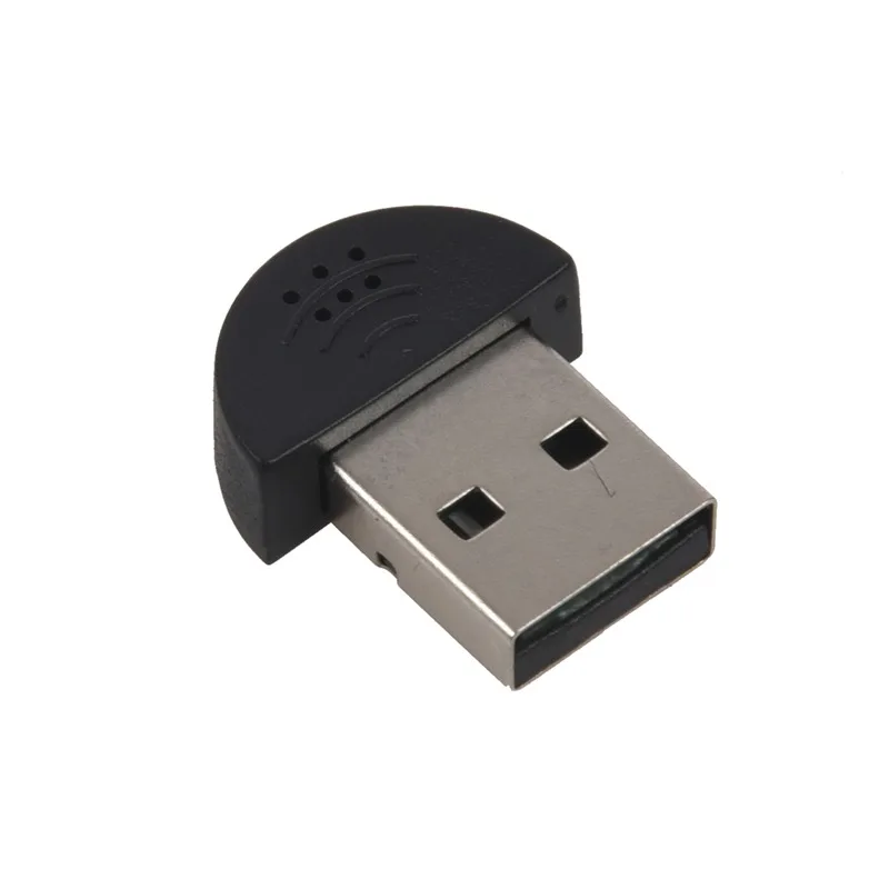 

USB Plug Mini Studio Speech Microphone MIC Recording Audio Adapter for PC Laptop Black