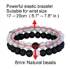 XQNI Matte Onyx Stone&Tiger Eye Combination Stitching with Cubic Zircon Hand Jewelry Beads Bracelet Elastic Stretch Men Bracelet ► Photo 2/6