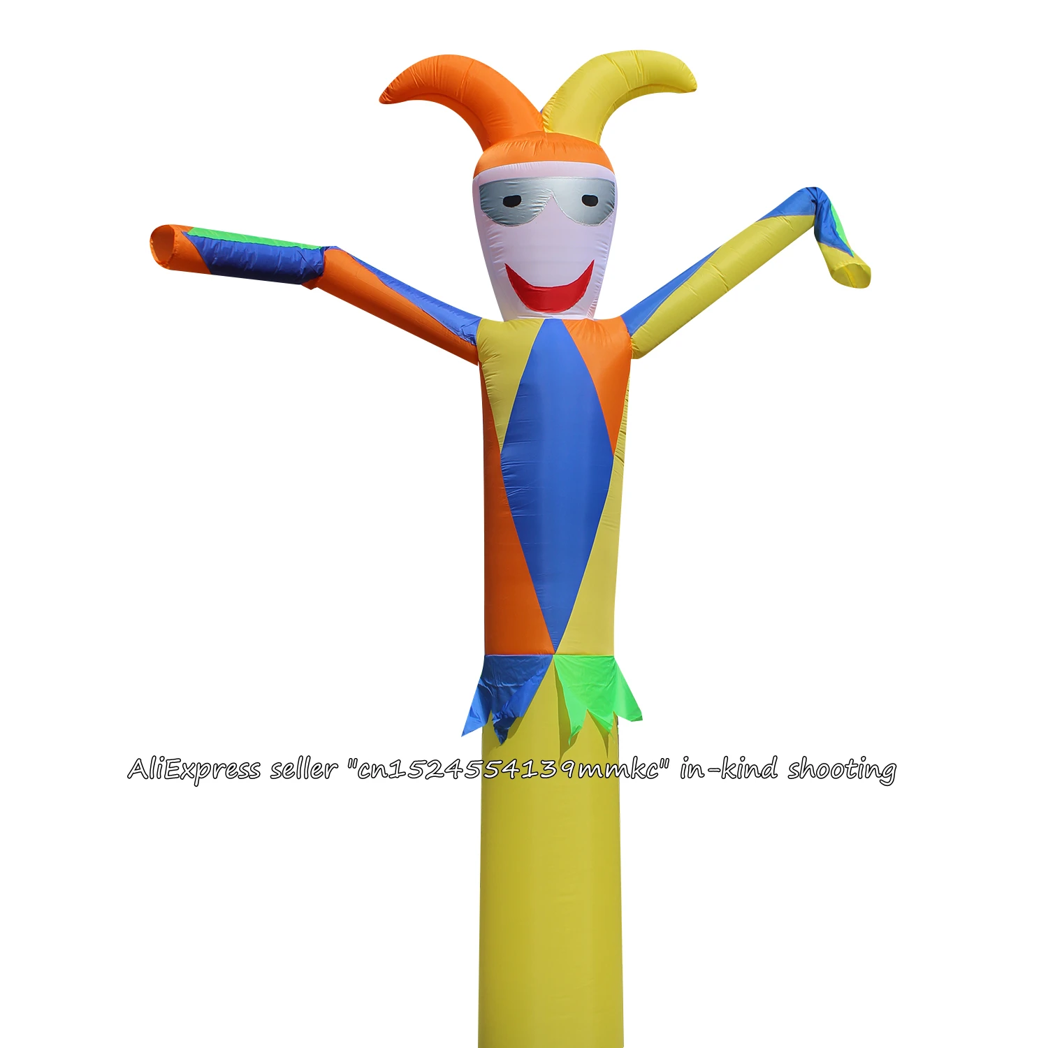 Воздушная танцовщица небо танцор надувная трубка зеленый клоун танец кукольный ветер надувная реклама надувной для 18 ''воздуходувка желтый клоун