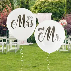 Mr Mrs Just Married латексные шары розовое золото невесты печатных круглый воздушный Гелиевый шар для свадьбы День рождения Декор поставки