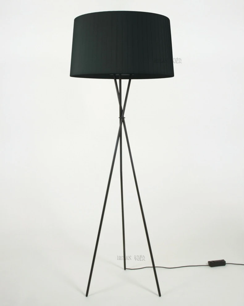 Постсовременный скандинавский тканевый художественный трехфутовый Торшер для гостиной, для учебы, декоративная лампа, простая художественная Вертикальная настольная лампа