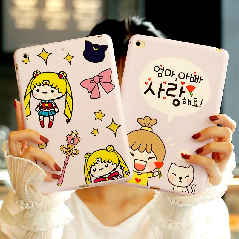 

Tablet TPU Soft Case For iPad mini 1 2 3 4 Lovely Cartoon Silicone Back Cover Case For iPad 7.9'' 2018 2017