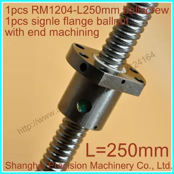 

1204 Ballscrew set- 250mm with 1204 ballnut with standard end machining for DIY CNC ROUTER