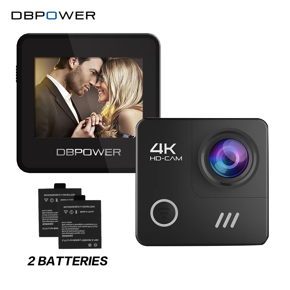 Sport Action Camera 4k 2 LCD Screen