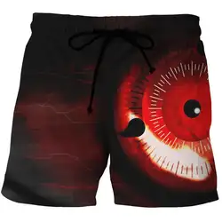 Летние мужские пляжные шорты 2018 красный halo 3D принт новые модные мужские Бермуды пляжные шорты фитнес брюки плюс размер быстросохнущие