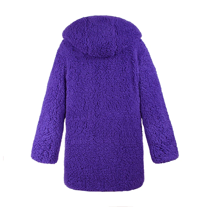 Зимняя женская куртка размера плюс, Новое поступление, модное контрастное пальто с капюшоном и длинным рукавом из плотного флиса
