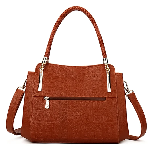 

2018 new fashion simple leather ladies handbag shoulder diagonal bag