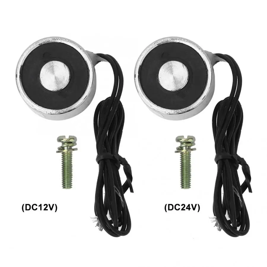 

Lifting Magnets DC 12V/24V Disc Shape 3Kg/30N Electric Magnet 20*15mm Solenoid Lifting Sucker Industrial Magnet