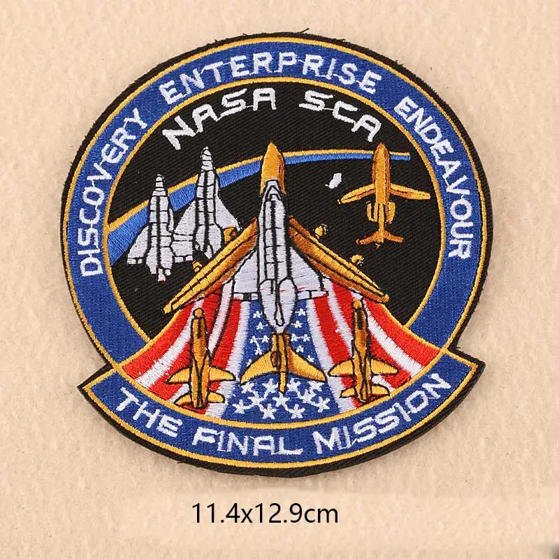 Aeronautics Space Astronaut Iron On Patches Clothing Embroidered Sew on Applique Logo Patch Stripe Badges For Clothes Bag