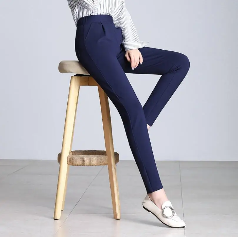 womens elasticated waist work trousers