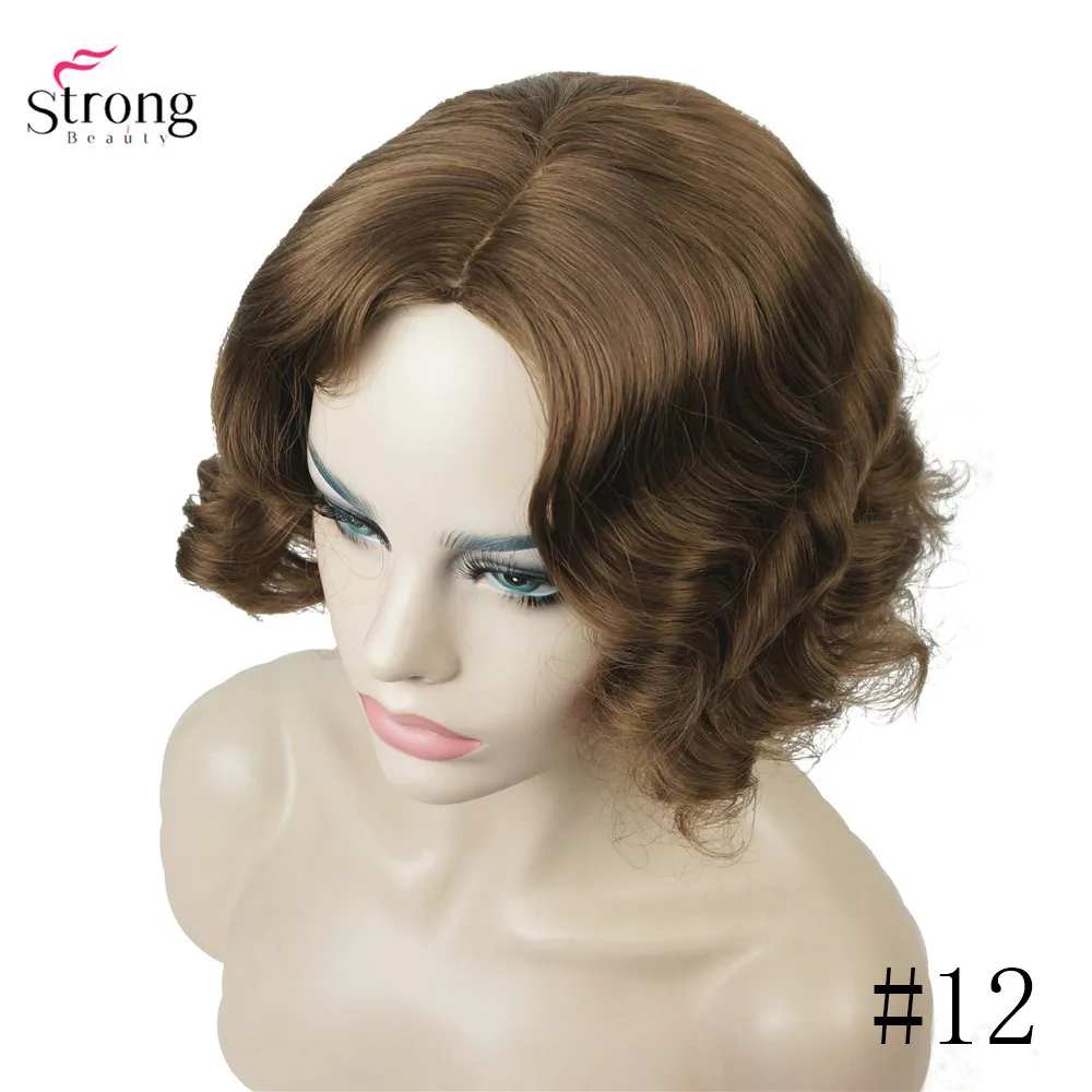 StrongBeauty парик из синтетических волос для коротких и вьющихся волос|Синтетические