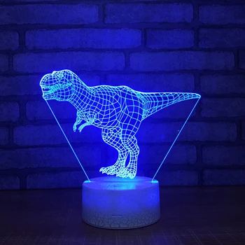 

Specialty and dinosaurs3D Night Light Creative Illusion 3d Lamp LED 7 Color changing Table Desk Lamp For Children Xmas Gift