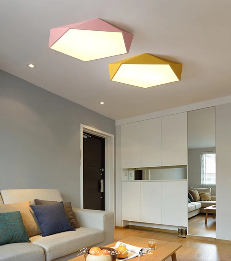 

Dimmable LED Ceiling Lamps Design Creative Geometry luminaria Living Room Aisle balcony lampe plafond chambre Ceiling Lighting