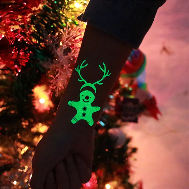 1Pc Luminous Temporary Tattoo Stickers Christmas Party 2