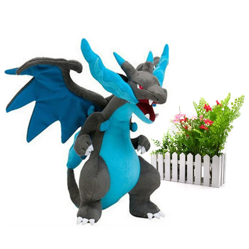 4 стиля Q версия Mega Charizard X& Y Mega Charizard Y Mega Evolution чучела животных Peluche плюшевые качественные игрушки для детей - Цвет: mega Charizard X