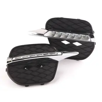 

2Pcs LED DRL Daytime Running Lights Fog light Driving Bumper Fit For BMW X5 E70 2011-2013
