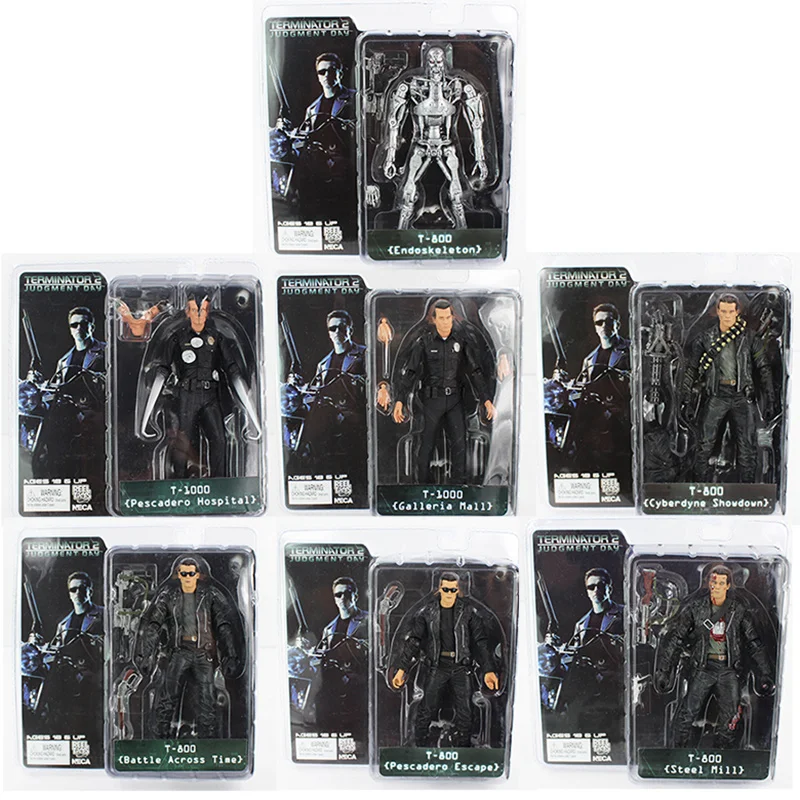 NECA Терминатор игрушечных пластиковых экшн фигурок T 800 Шварценеггер ПВХ