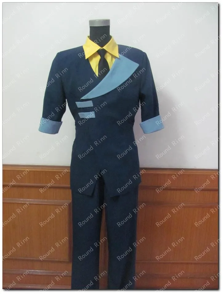 

Cowboy Bebop Spike Spiegel Cosplay Costume Anime Custom Made Blue Uniform