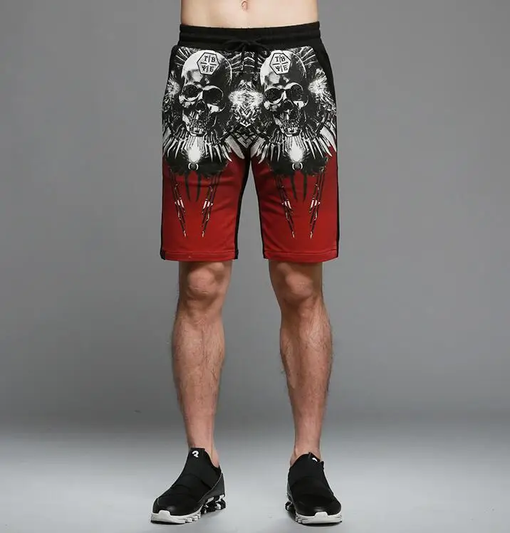 Летние повседневные мужские шорты с принтом, модные хлопковые мужские шорты в европейском стиле, мужская одежда