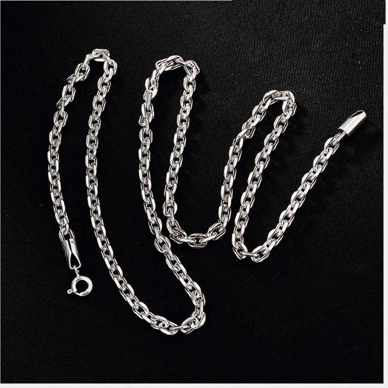 Uglyless S ожерелье из стерлингового серебра 925 пробы без подвески 3,5 мм звено цепи Bijoux для мужчин и женщин унисекс ручной работы ювелирные изделия колье