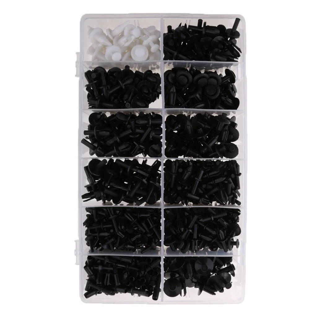 1 Set of 690 Pieces Auto Car Bumper Bumper Fender Rivets Fasteners Clip Kits Universal Fit For Car Vehicle