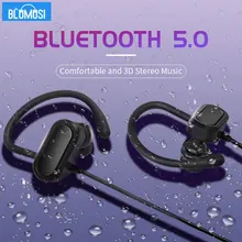 Bluetooth 5,0, беспроводные наушники, наушники, 3D стерео, музыка, звук, игровой, спортивный, фильм, ушной крючок, шейный ремешок с микрофоном для смартфона