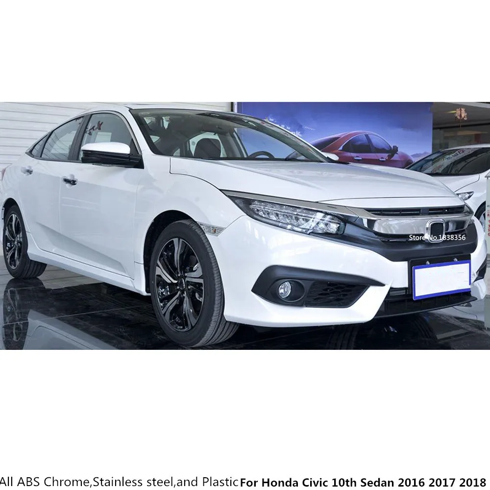 Топ продажа для Honda Civic 10th Sedan 2016 2017 2018 2019 ABS хром задний бампер задняя дверь полоски