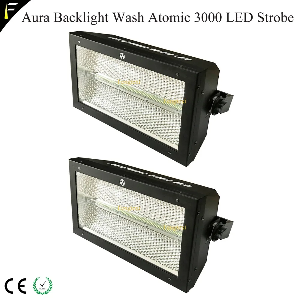 

2x Flash Lightning Atomic 3000 RGB LED Strobe Light Wash Blinder Light Stroboscope Club Strobe with 228*3W White&64*0.6W RGB LED