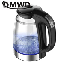 DMWD, электрический чайник, Термальный чайник для заваривания молока, нагрев горячей воды, кипящий стеклянный горшок, синий светильник, котел с постоянным контролем температуры