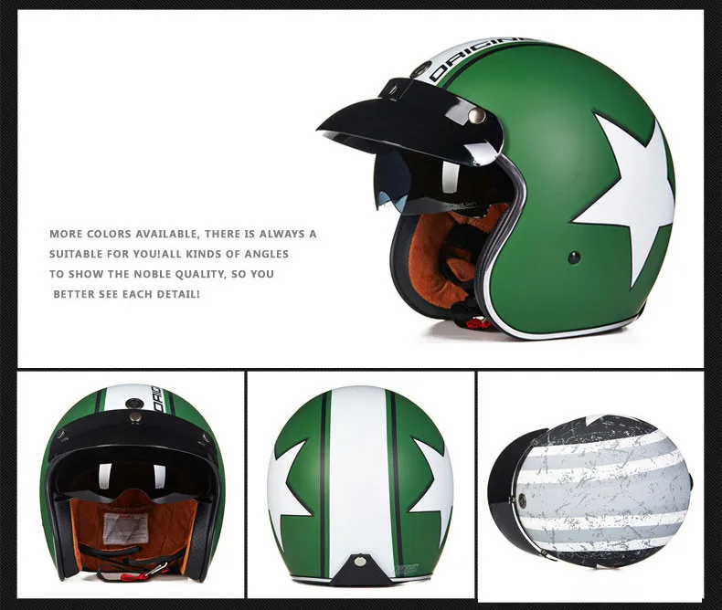 Мотоциклетный шлем TORC, открытый шлем для чоппера, стиль велосипедов, Ретро стиль, шлем witn, внутреннее солнцезащитное стекло
