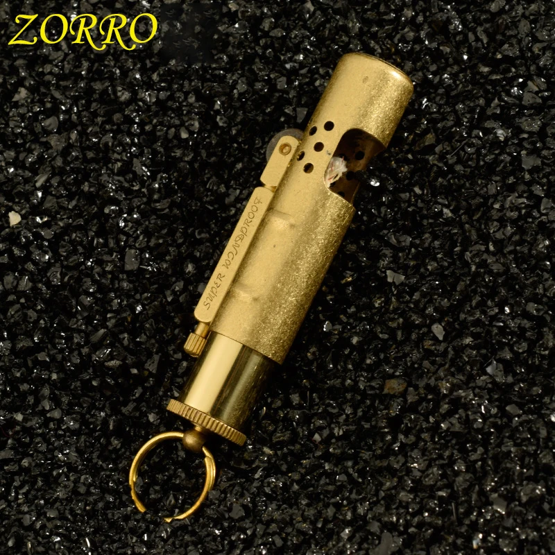 Zorro, бензиновая Зажигалка для сигарет, для курения, винтажный, мужской стиль, Мини, масло, бензин, многоразовая зажигалка