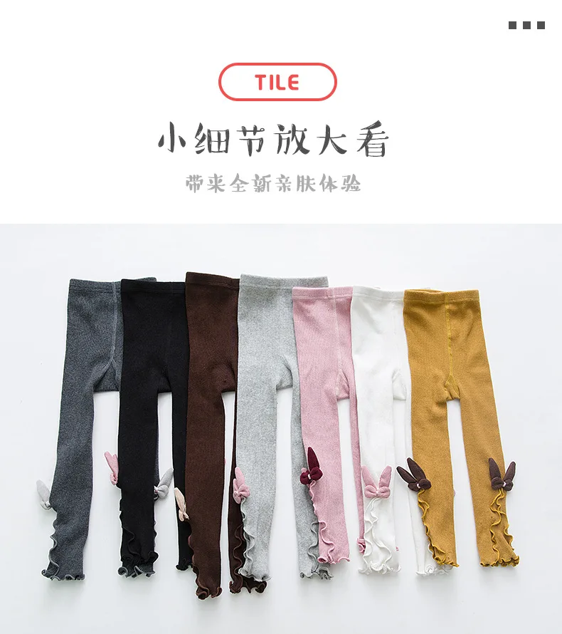 Bonito da Criança da Criança do Bebê de Malha Calças de Algodão do Inverno do Bebê Criança Meninas Tornozelo Comprimento Footless Collants Plissado Moda Nono - 12 High Quality Mamãe e Bebê