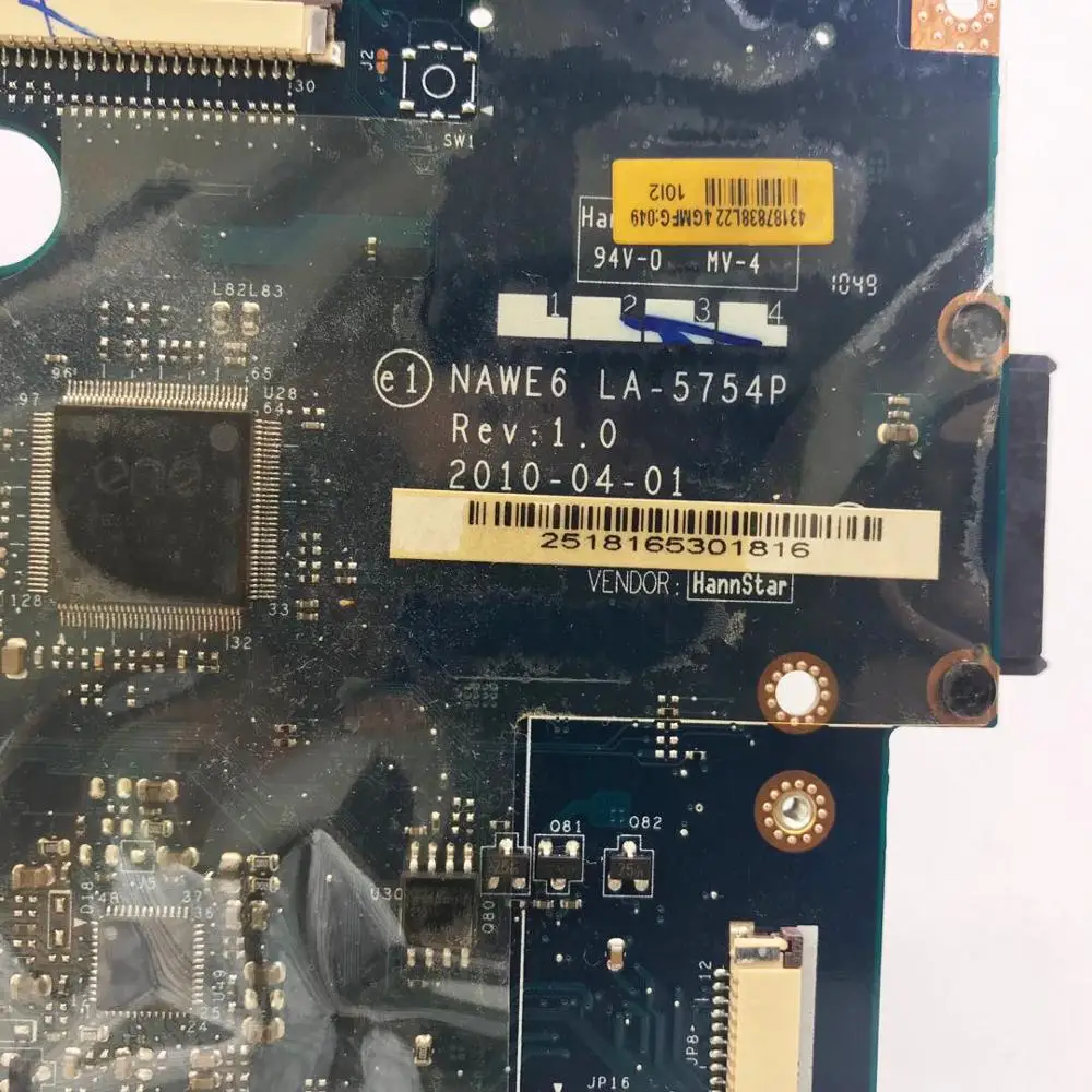 Popular  KEFU LA-5754P motherboard for Lenovo G565 Z565 Laptop motherboard Z565 motherboard Test mainboard