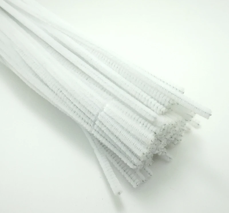 

Free shipping 100pcs/lots white Children's Educational Toys Twist-Flex Rods Plush stick DIY Materials Handmade Shilly-stick