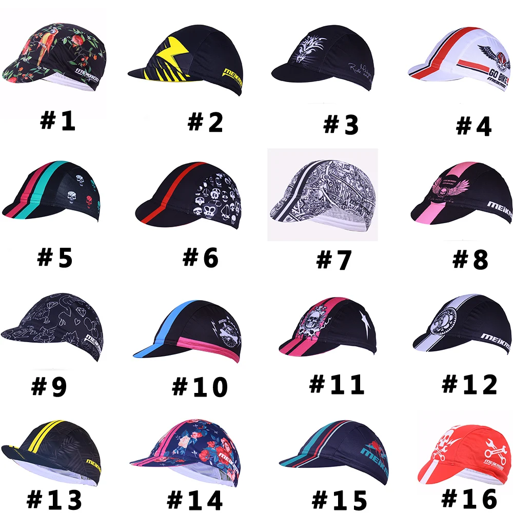 Cycling Bike Headband Cap Bicycle Helmet Wear Cycling Equipment Hat For Men's Race Bike Multicolor Free Size Riding Cap