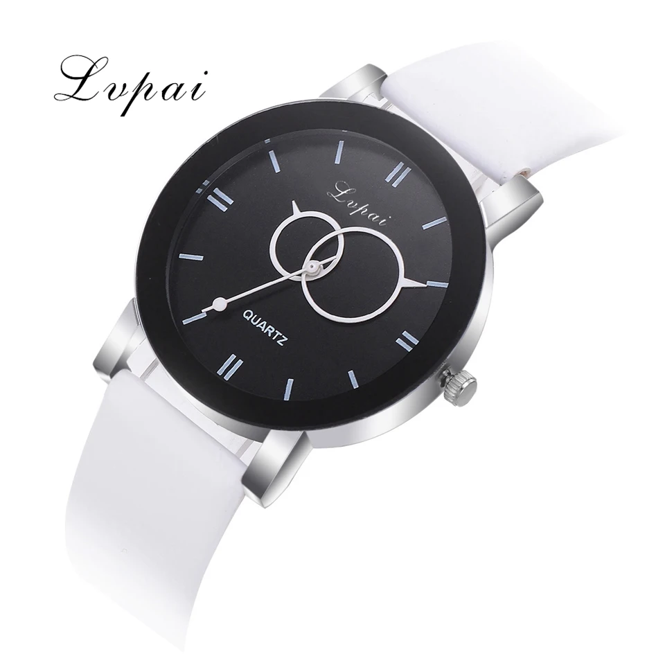 

Lvpai Brand Leather Watch For Women Black Simple Dial Dress Quartz Clock Fashion Ladies Business Band Sport Elegant Watch