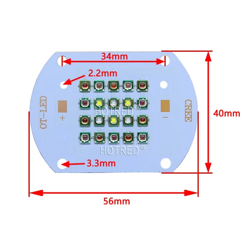 Светодиодная лампа на заказ 50 Вт 60 Cree XP E светодиодная для роста растений с