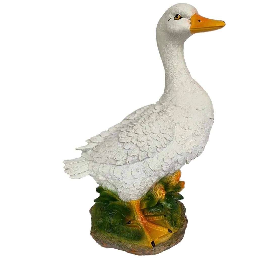 Garden Decor Outdoor Resin Duck Statue Lifelike Duck Sculptures for Garden Lawn Decor Wedding Party Favor Home Tabletop Display