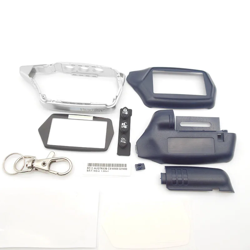 

Russia version C9 case keychain for C9 lcd two way car remote Two way car alarm system free shipping