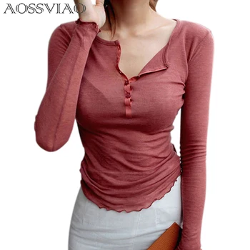 

Sexy Tshirt Women T Shirt 2020 Spring Summer T-Shirt Women Tops Korean Long Sleeve Vetement Femme Ropa Mujer Kawaii Clothes