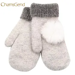 Chamsgend новый дизайн Для женщин Милая зимняя теплая шерсть перчатки варежки Aug19 Chamsgend