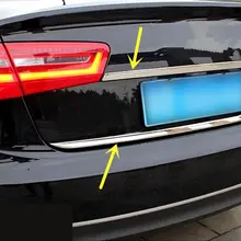 Нержавеющая сталь 2 шт. внешний задний багажник крышка+ задние ворота крышка украшения Накладка для Audi A6 C7 4-дверный седан 2012