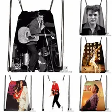 Индивидуальная походная сумка на шнурке Elvis Presley@ 09, милый рюкзак для детей(черная спинка), 31x40 см#180531-02-38